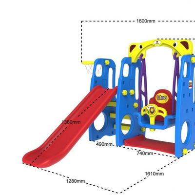 MYTS Indoor Playset 4-in-1 Slide With Swing Activity